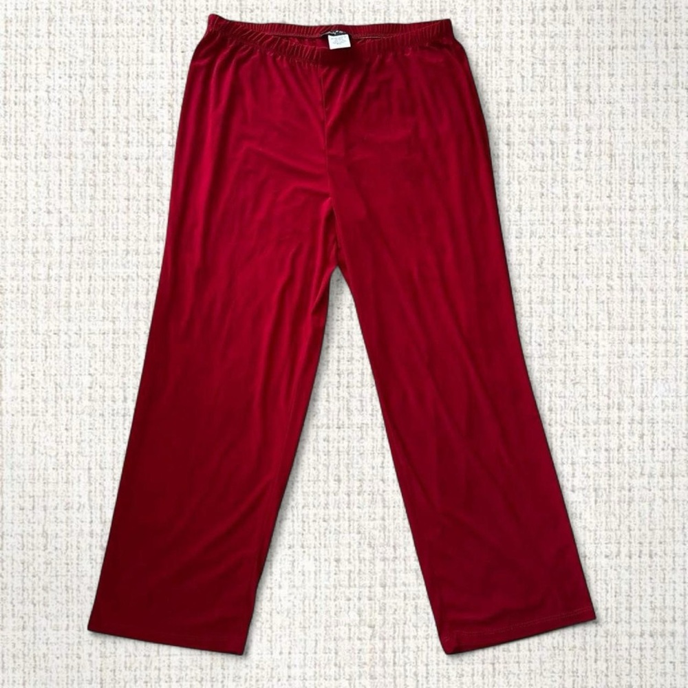 Slinky Brand Red Elastic Pants